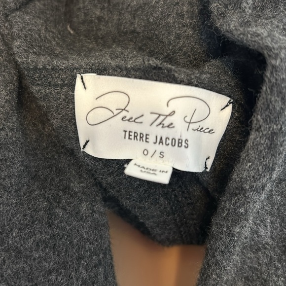 Feel The Piece Open Draped Fleece Jersey Cardigan - Picture 7 of 8